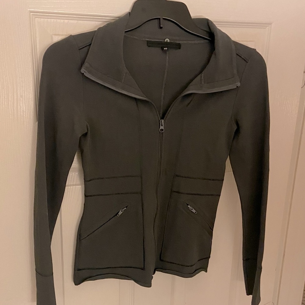 ALLESANDRO DELL' ACQUA Gray Full Zip Sweater/ Jacket -Sz 40 (S or XS)